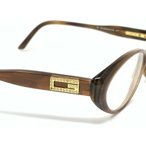 Gucci Eyeglasses Frame GG 2559 / STRASS 517 5T7 52 [] 15 Gold Logo Rhinestones - Picture 5 of 12